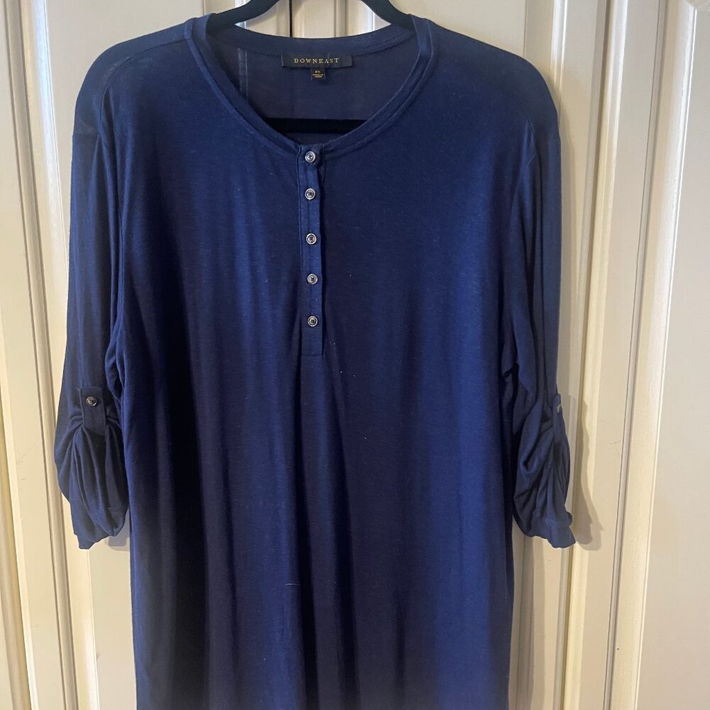 Navy knit top